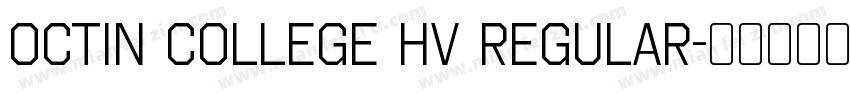 octin college hv regular字体转换